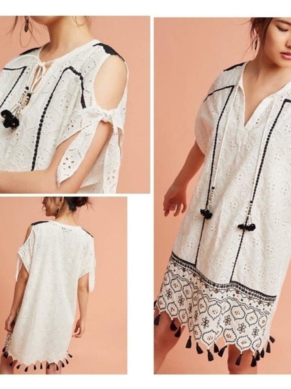 NWT, Med. Anthropologie Hermant and Nandita Eyelet Tunic Dress